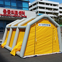 medical tent Single Person Decon System disinfection channel